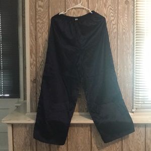 Navy Blue Satin Pajamas